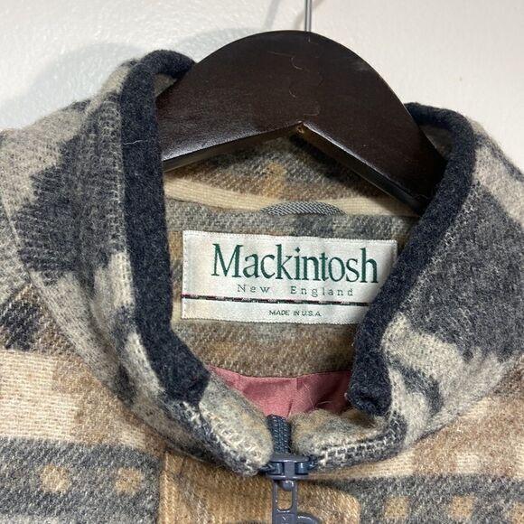 Vintage Mackintosh Tribal/Western/Aztec Print Coat Size 14 - Picture 2 of 12